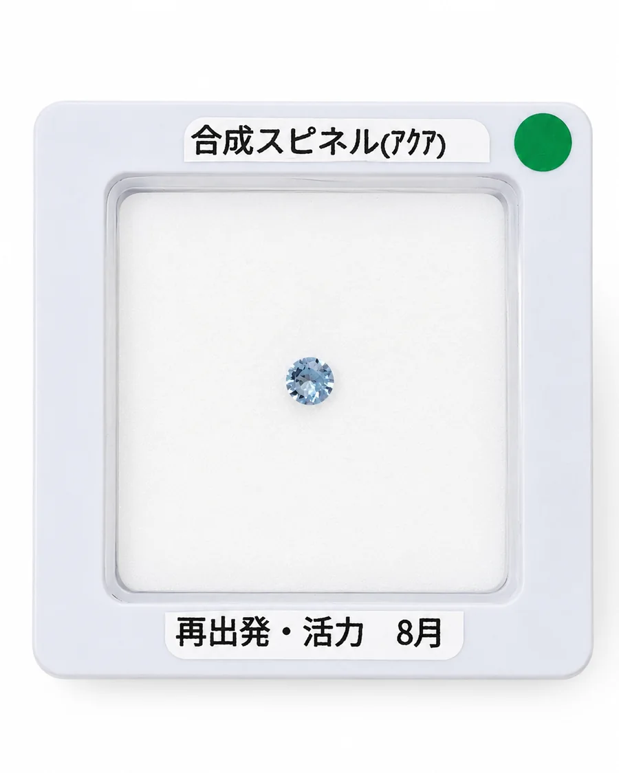 合成スピネル(アクア)のルース
